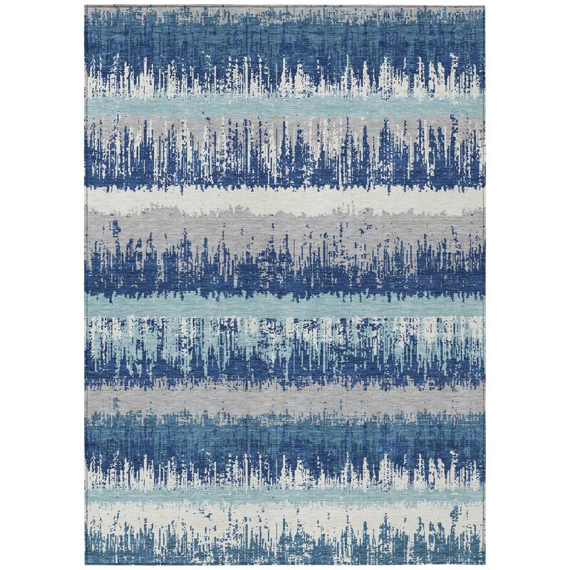 HomeRoots Striped Transitional Rectangle Outdoor Rug