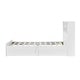 preview thumbnail 10 of 13, Twin Size Platform Bed Slat Support Storage Bed Frame with 2 Drawers, Slats, LED Headboard and Footboard - White