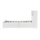 preview thumbnail 11 of 14, Twin Storage Platform Bed with 4 Shelves, 2 Drawers, LED Light, White