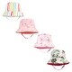 preview thumbnail 2 of 0, Hudson Baby Infant Girl 4Pc Sun Protection Hat, Flamingo Rainbow Stripe Ice Cream Dot Flamingo Rainbow Stripe Flamingo Tropical - 12-24 Months