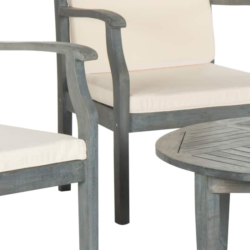 SAFAVIEH Outdoor Hazbie Acacia Wood 5-Piece Patio Set - 26W x 32D x 25H