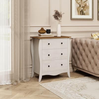 1/2 pcs Storage Cabinet 30" Floor Cabinet w/3 Foldable Fabric Drawers