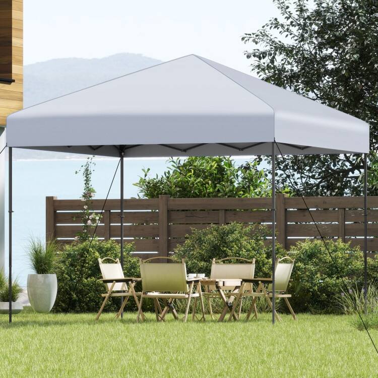 Oxford Fabric Metal Pop Up Canopy Tent with Bag and Adjustable Height