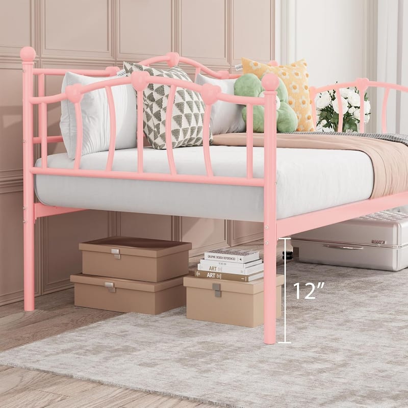 Space-Saving Twin Daybed, Sofa Bed Frame with Trundle for Living Room, Bedroom