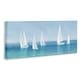 preview thumbnail 3 of 8, Stupell White Sail Boats across Soft Blue Coast Canvas Wall Art