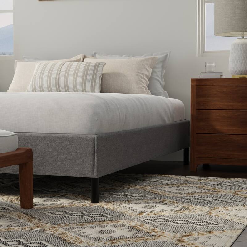 Universal Queen Bed Foundation - Sturdy 1000lb Support, Tool-Free Assembly for Foam, Hybrid & Innerspring Mattresses