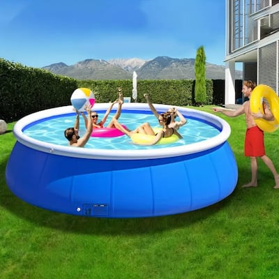 Inflatable Swimming Pool w/Durable PVC Material,Easy Installation