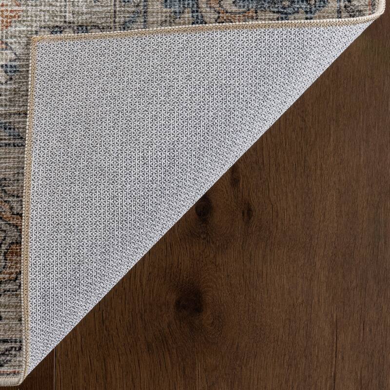 Nuloom Vita SplashGuard Vintage Medallion Machine Washable Area Rug