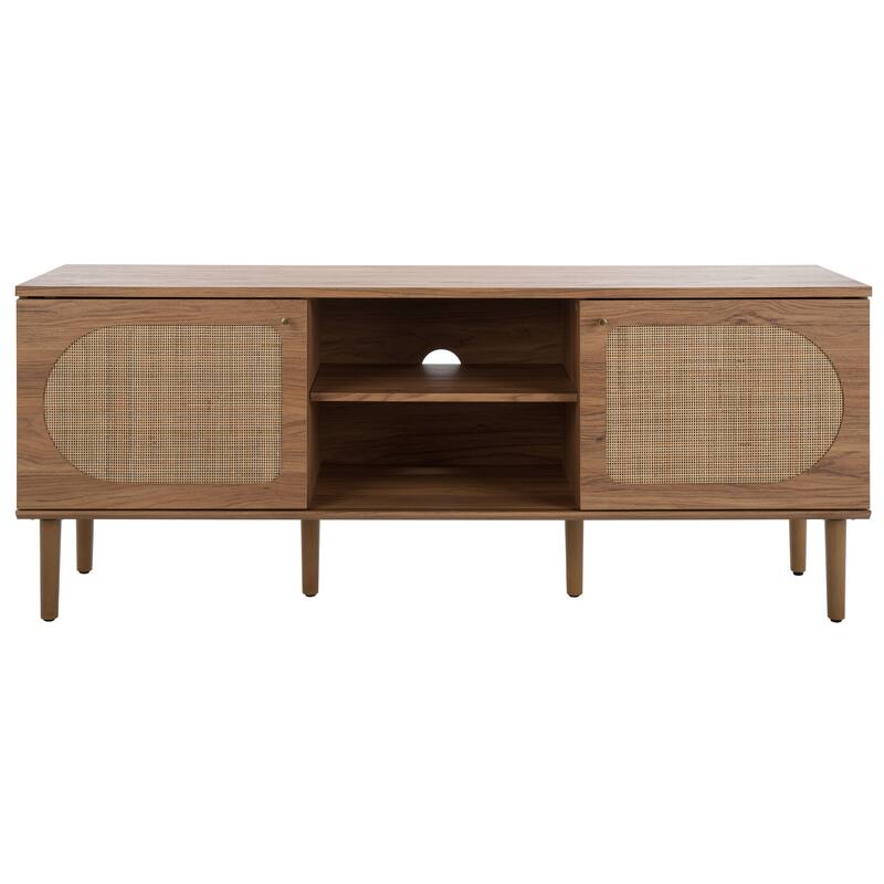 SAFAVIEH Krystina 2 Door 2-Shelf Media Stand - 59" W x 15" D x 24" H - 59Wx15Dx24H