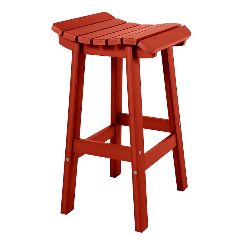 HIGHWOOD Summit Square Bar Height Stool - Rustic Red
