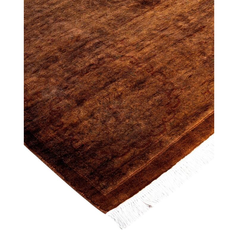 Fine Vibrance One-of-a-Kind Hand-Knotted Area Rug - Brown, 8' 2" x 10' 2" - 8' 2" x 10' 2"