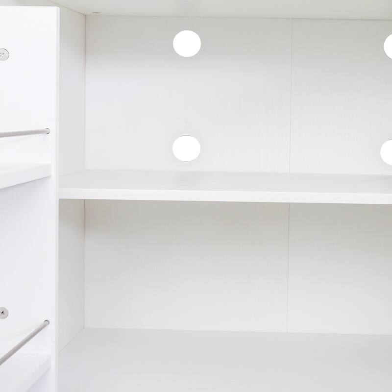 GDF Studio - Lenorr Modern 62.99" Tall Freestanding Kitchen Pantry Cabinet with Multi-Level Shelves and Storage Doors