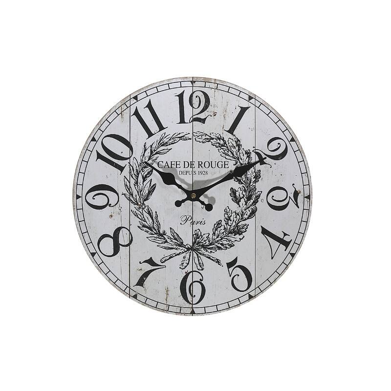 Round Mdf 13.5" Wall Clock (Cafe De Rouge)