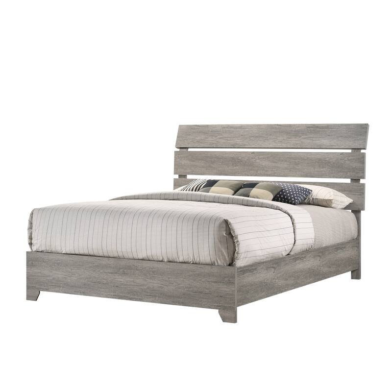 Perrine Gray Platform Bed - Queen