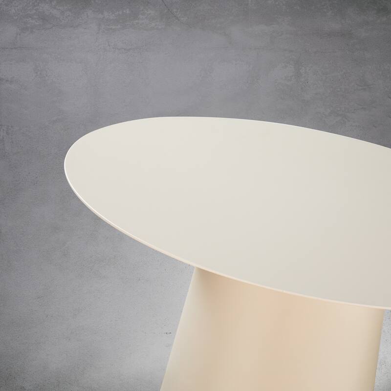 CraftHome Outdoor Modern and Elegant Single Round Coffee Table with Sturdy Iron Base