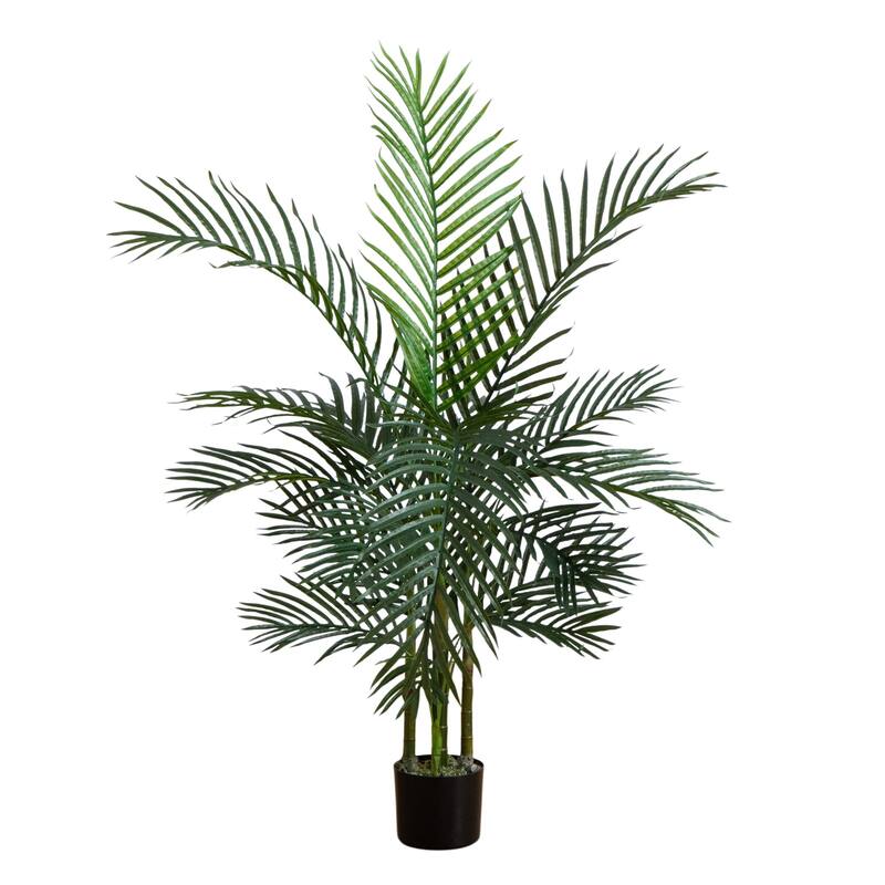 Potted Areca Palm Artificial Tree - 4' - Green