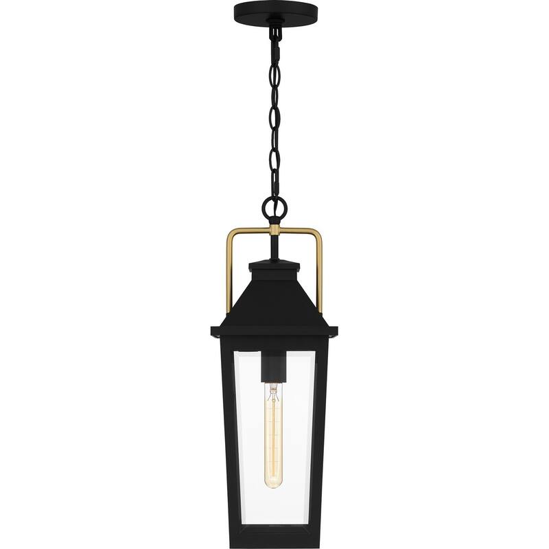 Buckley 1-Light Outdoor Hanging Lantern in Matte Black