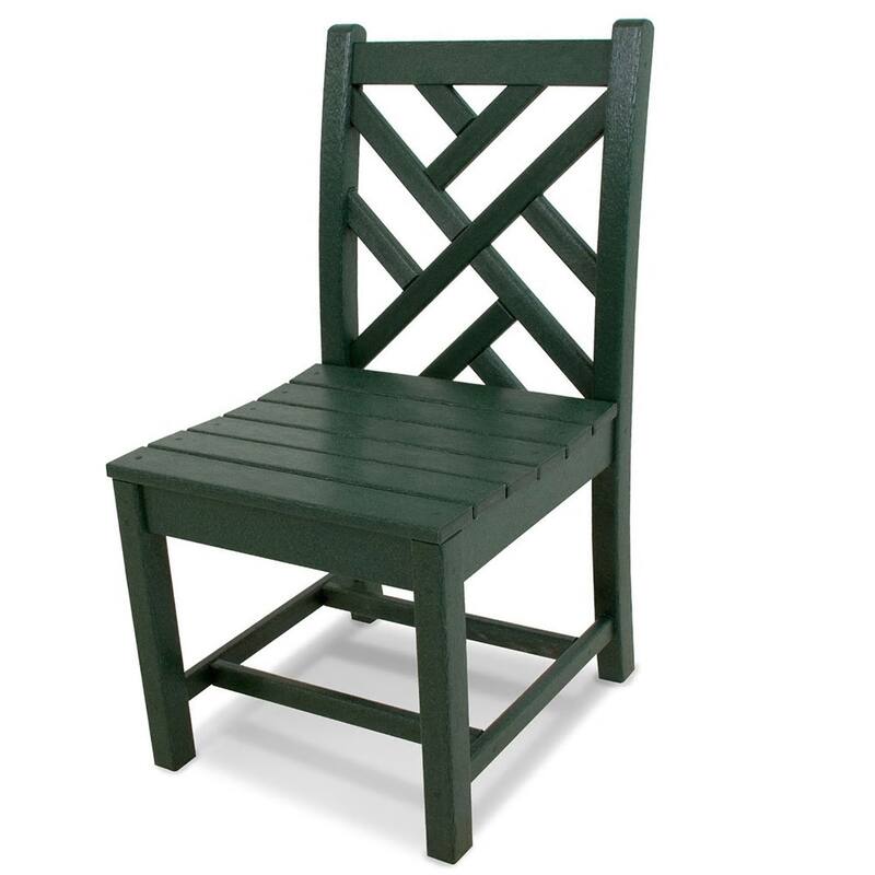 POLYWOOD Chippendale Outdoor Dining Side Chair - Green