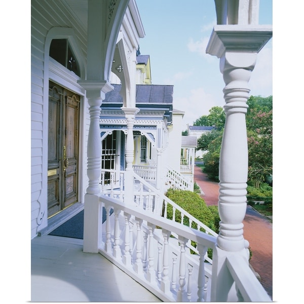 "Porch of a house, Savannah, Georgia" Poster Print