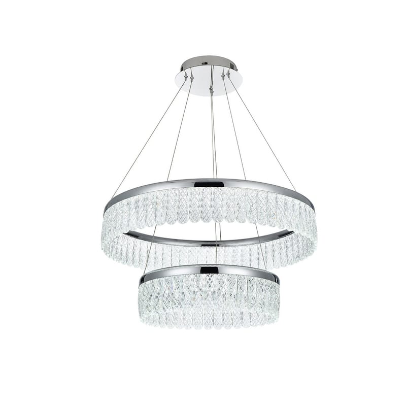 Elegant Lighting 2060G24 Rune 24" Wide LED Ring Chandelier - 3006