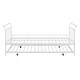 preview thumbnail 34 of 40, Metal Daybed with Trundle Bed and Curved Handle