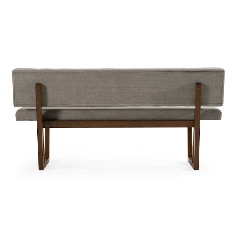 Modrest Jordan Modern Grey & Walnut Dining Bench