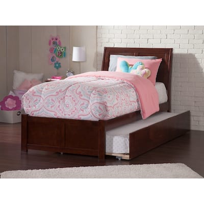 Portland Platform Bed with Footboard and Twin XL Trundle