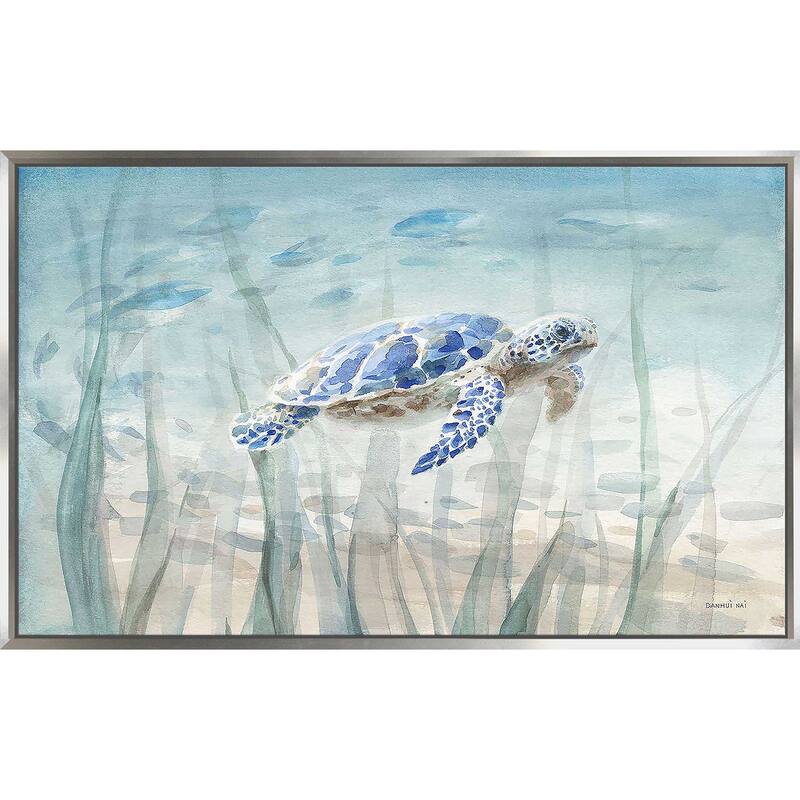 "Undersea Turtle" Print on Floating Canvas