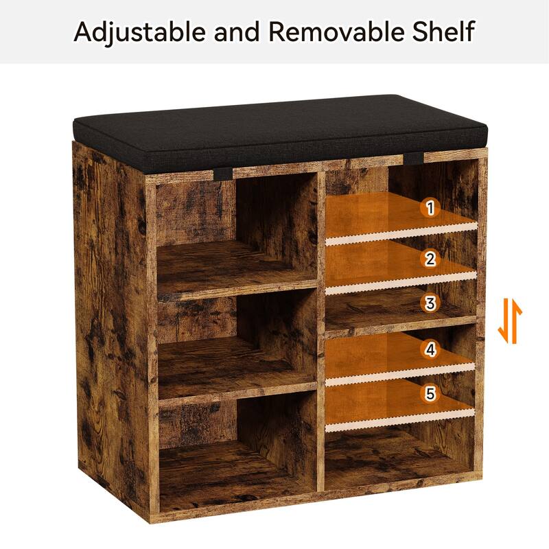 Shoe Storage Bench Cubby Organizer for Entryway