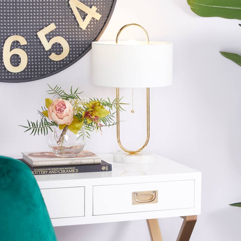 Modern Metal Accent Lamp 20"W, 12"H