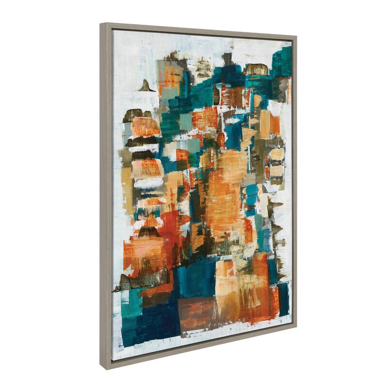 Kate and Laurel Sylvie Meteora Framed Canvas by Leah Nadeau