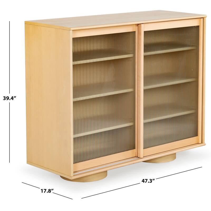 SAFAVIEH Couture Kaybella Glass Door Chest - 47"W x 18"D x 39"H