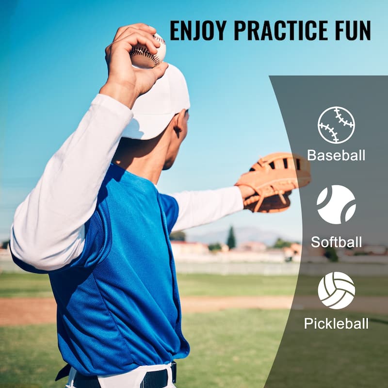 9 Hole Baseball Net, Softball Baseball Training Equipment for Hitting Pitching Practice, Height Adjustable Trainer Aid
