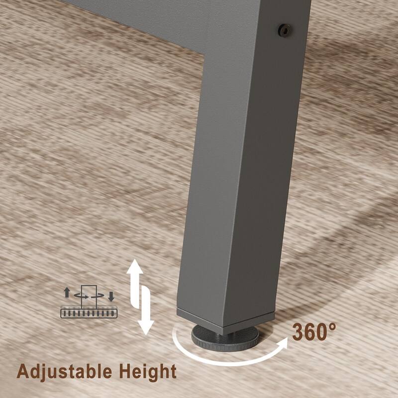71 Inch Rectangular Dining Table, with Adjustable Feet