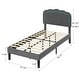 preview thumbnail 16 of 17, VECELO Upholstered Platform Kids Bed Frame with Headboard & LED Lights,Twin Size Bed Set of 2