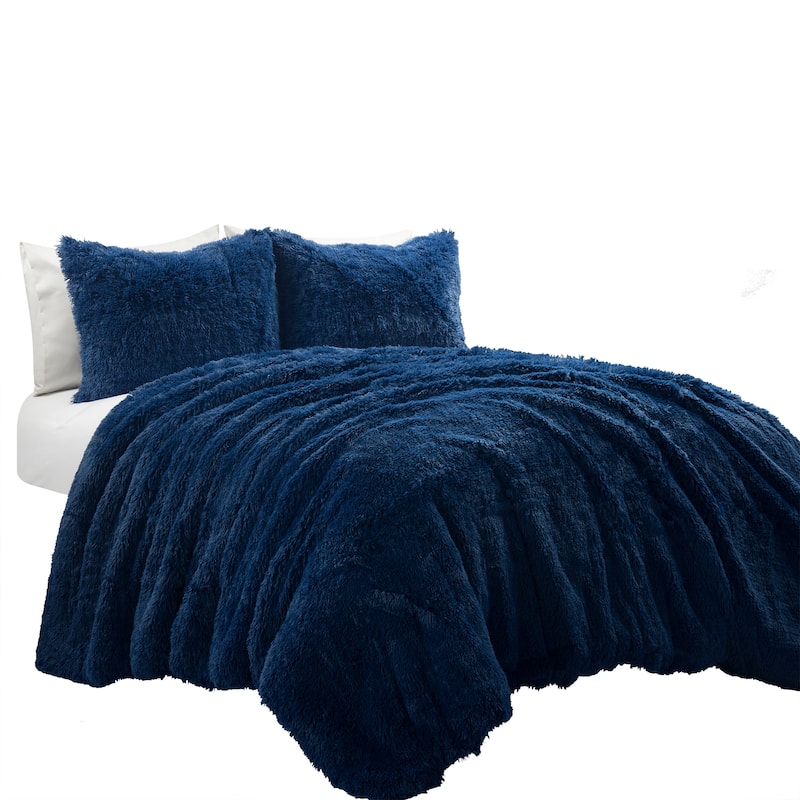 Lush Decor Emma Faux Fur Comforter Set