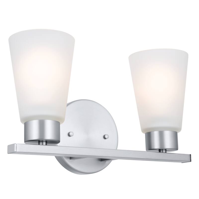 Kichler Lighting Stamos 13 in. 2-Light Modern Bathroom Vanity Light