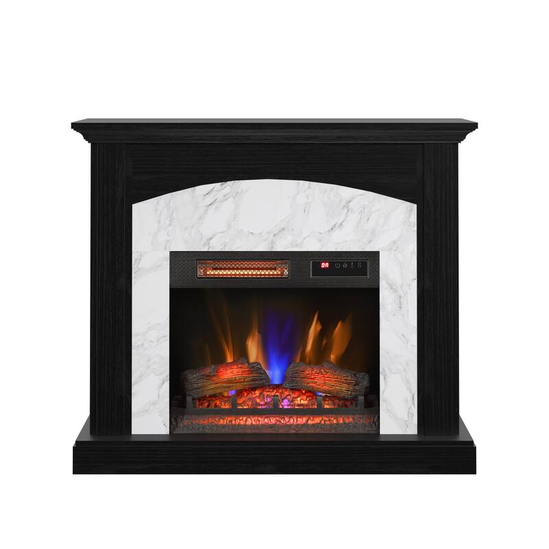 duraflame® Electric Fireplace Wall Mantel, Faux Marble