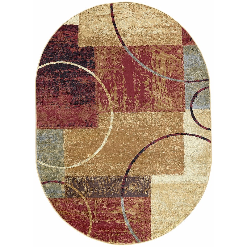 Rhythm Transitional Abstract Indoor Area Rug