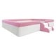 preview thumbnail 42 of 48, Upholstered Floor Bed Fence Bed Slat Platform Bed with Fence and Second Level Ladder, Anti-collision Frame for Kids Toddler
