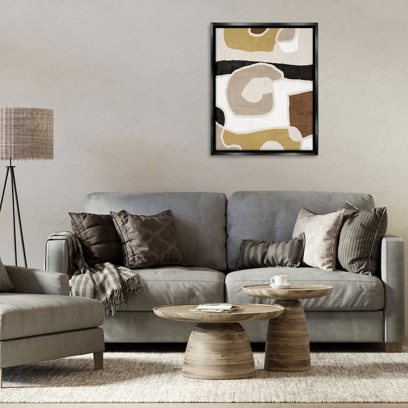 Stupell Earthy Boho Geometrics Framed Floater Canvas Wall Art Design By Amber Sterling