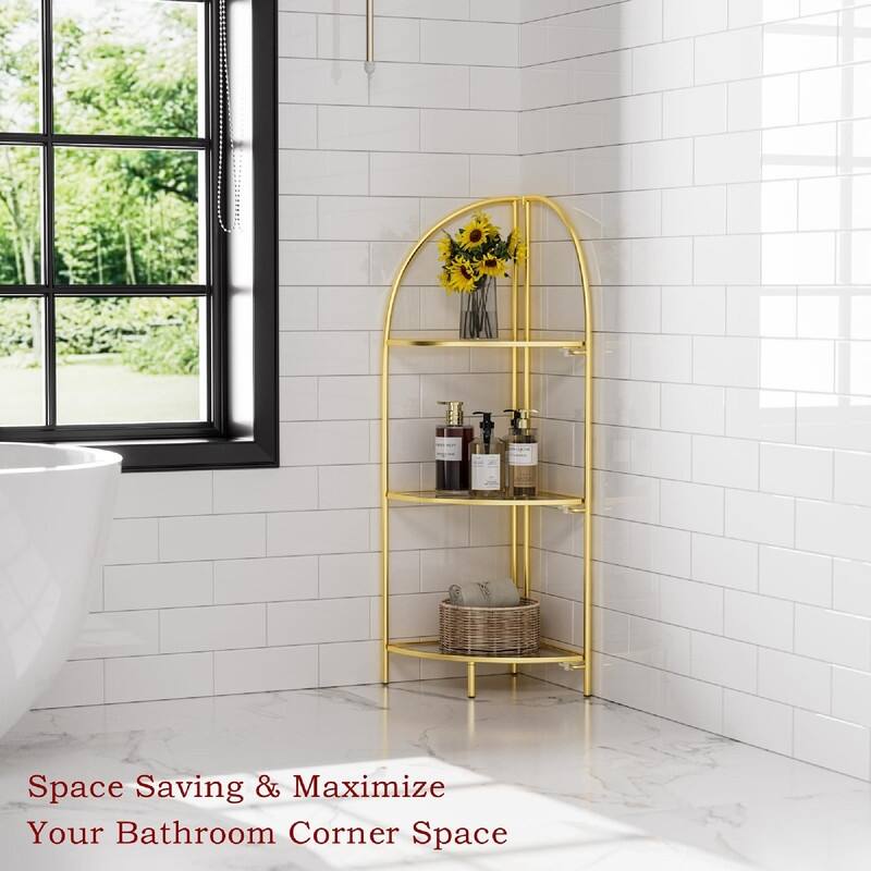 Metal Corner Plant Stand - 14.2"D x 13.8"W x 43.3"H