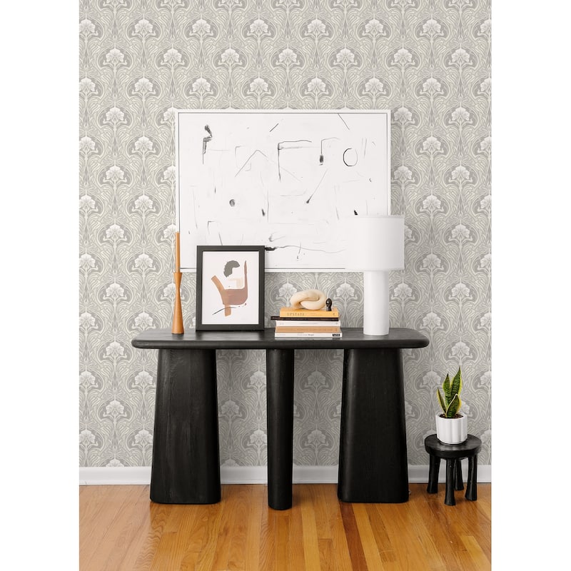 A-Street Prints Lustre Champagne Silk Weave Wallpaper