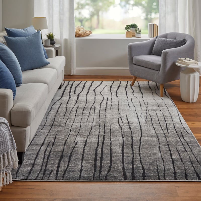 Grand Bazaar Kiba Machine Made Abstract Transitional Area Rug