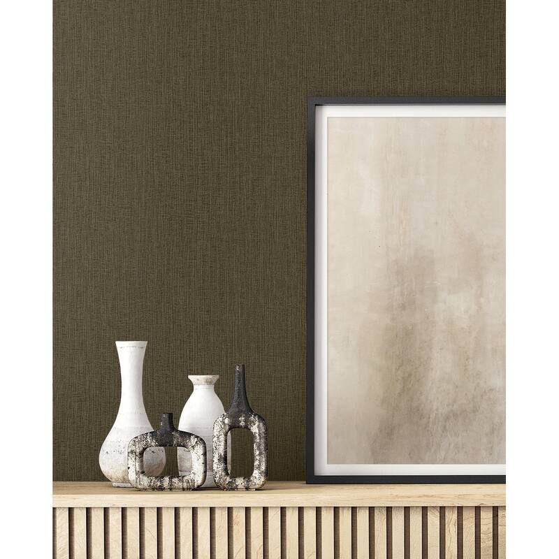 Seabrook Designs Natural Tether Embossed Vinyl Unpasted Wallpaper