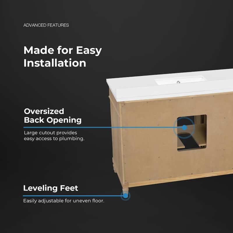 Ove Decors 15VVA-HIGH48 Salisbury 48" Free Standing Single Basin