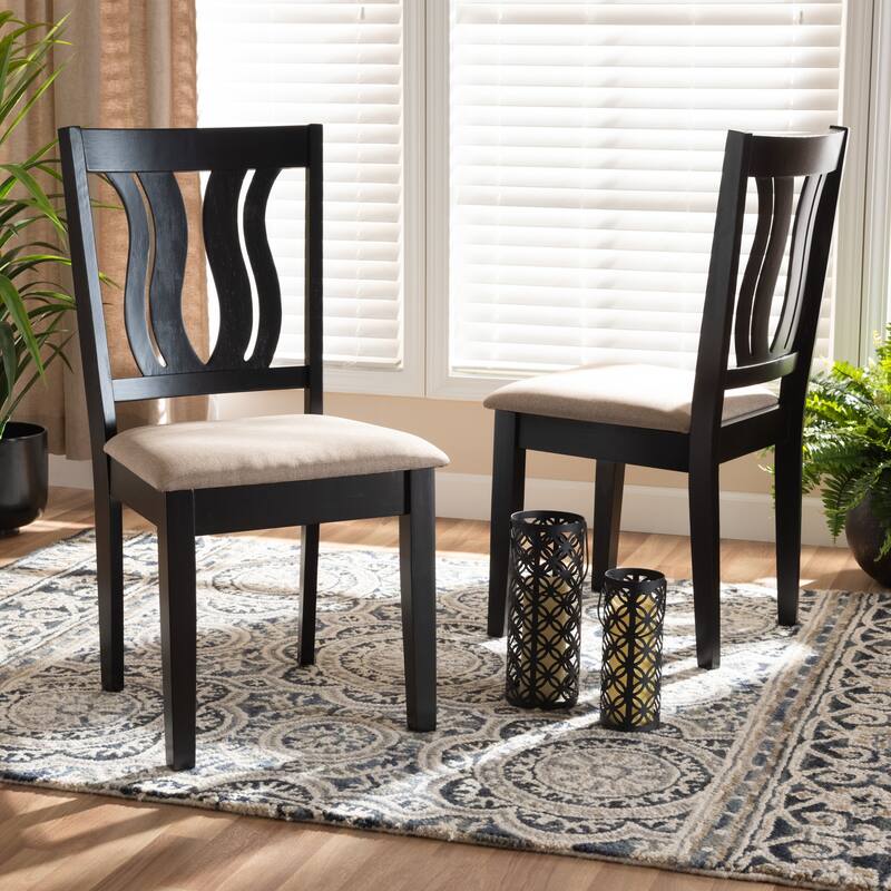 Fenton Modern and Contemporary Transitional 2-PC Dining Chair Set