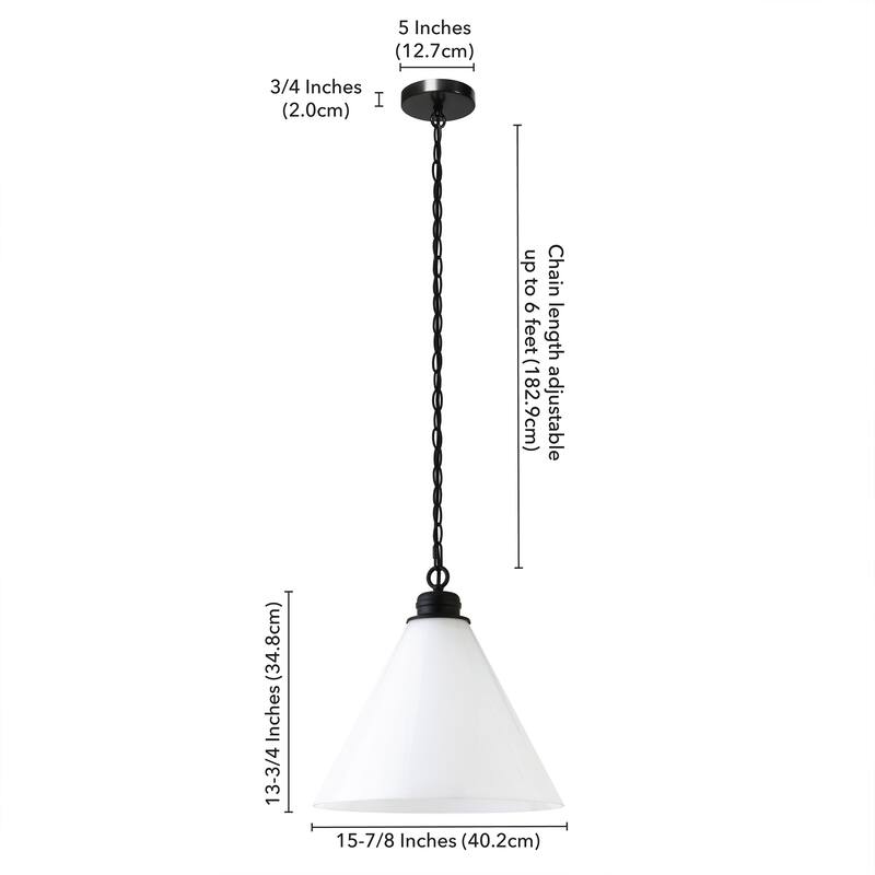 Canto 15.88" Wide Pendant with Glass Shade