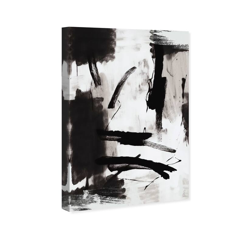Wynwood Studio Abstract Back of Your Mind Black and Modern & Contemporary Wall Art Canvas Print