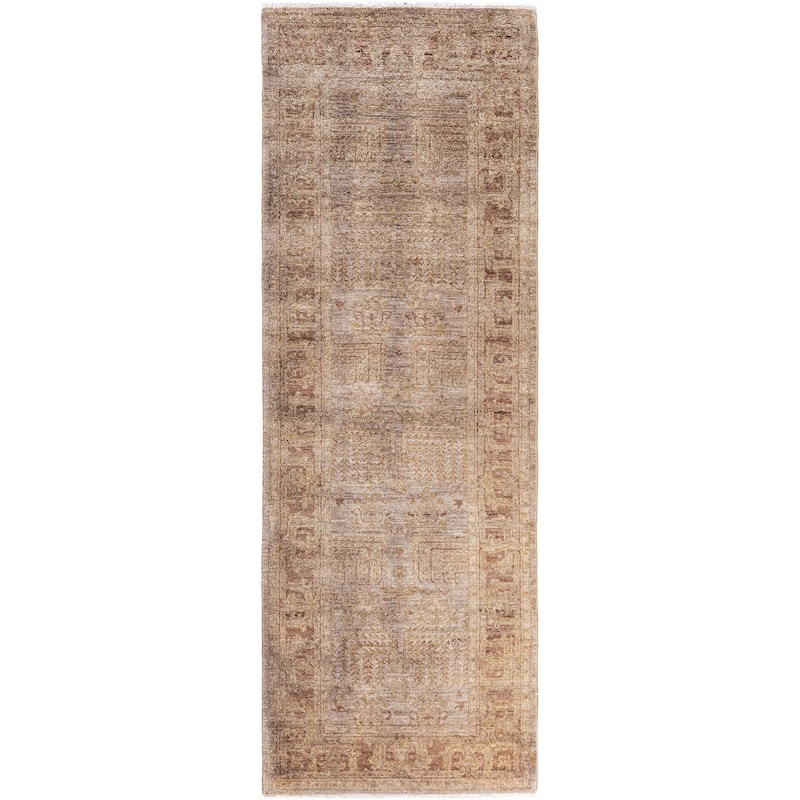 Overdyed One-of-a-Kind Hand-Knotted Runner Rug - Beige - 2' 7" x 7' 9"